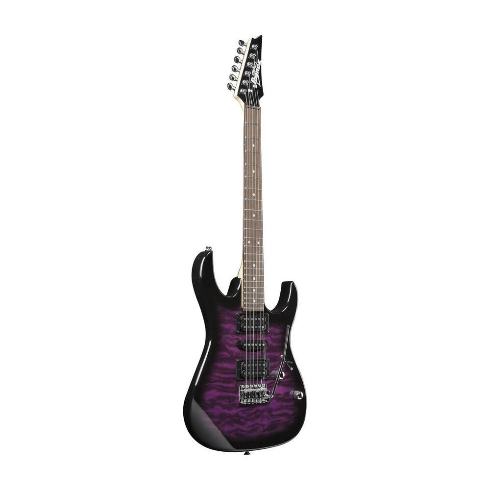 Angle. Ibanez - Ibanez GIO Series Solid-Body Electric Guitar, Transparent Violet Sunburst - Sunburst.