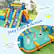 RSA l 2 Long Slides & Active Cool Stay Large Splash Water with 2 Pool Cannons