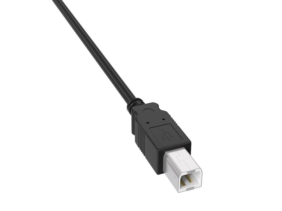 Left. Cable Leader - USB 2.0 USB-C to USB-B Printer Cable, 480Mbps Shielded for Printer, Scanner, Audio Interface - Black.