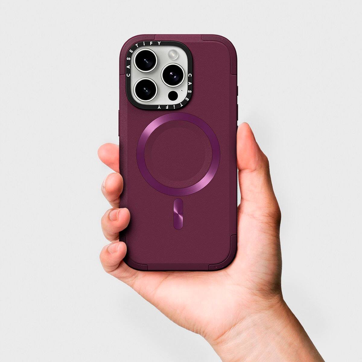 Alt View Zoom 1. CASETiFY - Force Case with MagSafe for Apple iPhone 16 Pro Max - Mulberry.