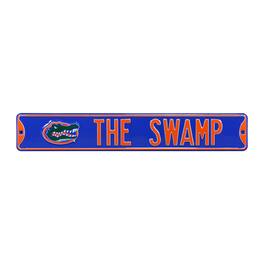 Authentic Street Signs - Florida Gators 6" x 36" College Ave Embossed Street Sign - Blue