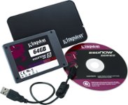 Front Standard. Kingston - SSDNow 64GB Internal Serial ATA Solid State Drive - Black.