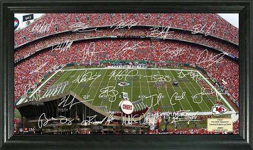Front Standard. Highland Mint - Kansas City Chiefs Framed Signature Gridiron.