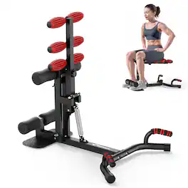MERACH - New Deep Squat Workout Machine Adjustable Glutes Trainer Exercise Fitness - Red