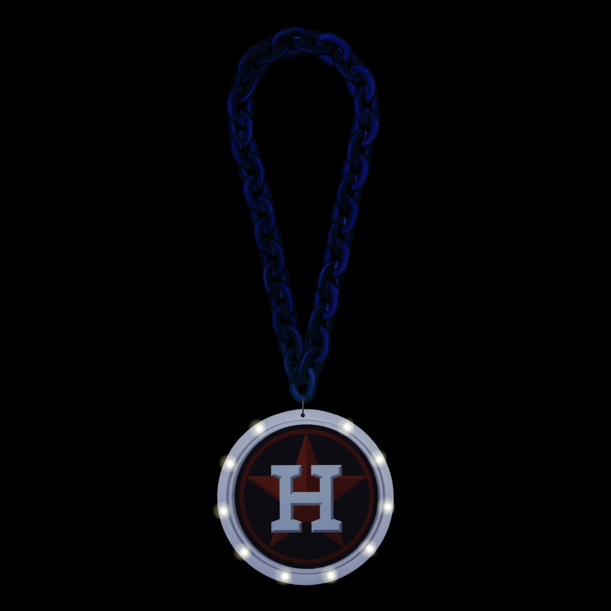 Alt View 1. FOCO - Houston Astros Light Up Big Logo Fan Chain - Multicolor.