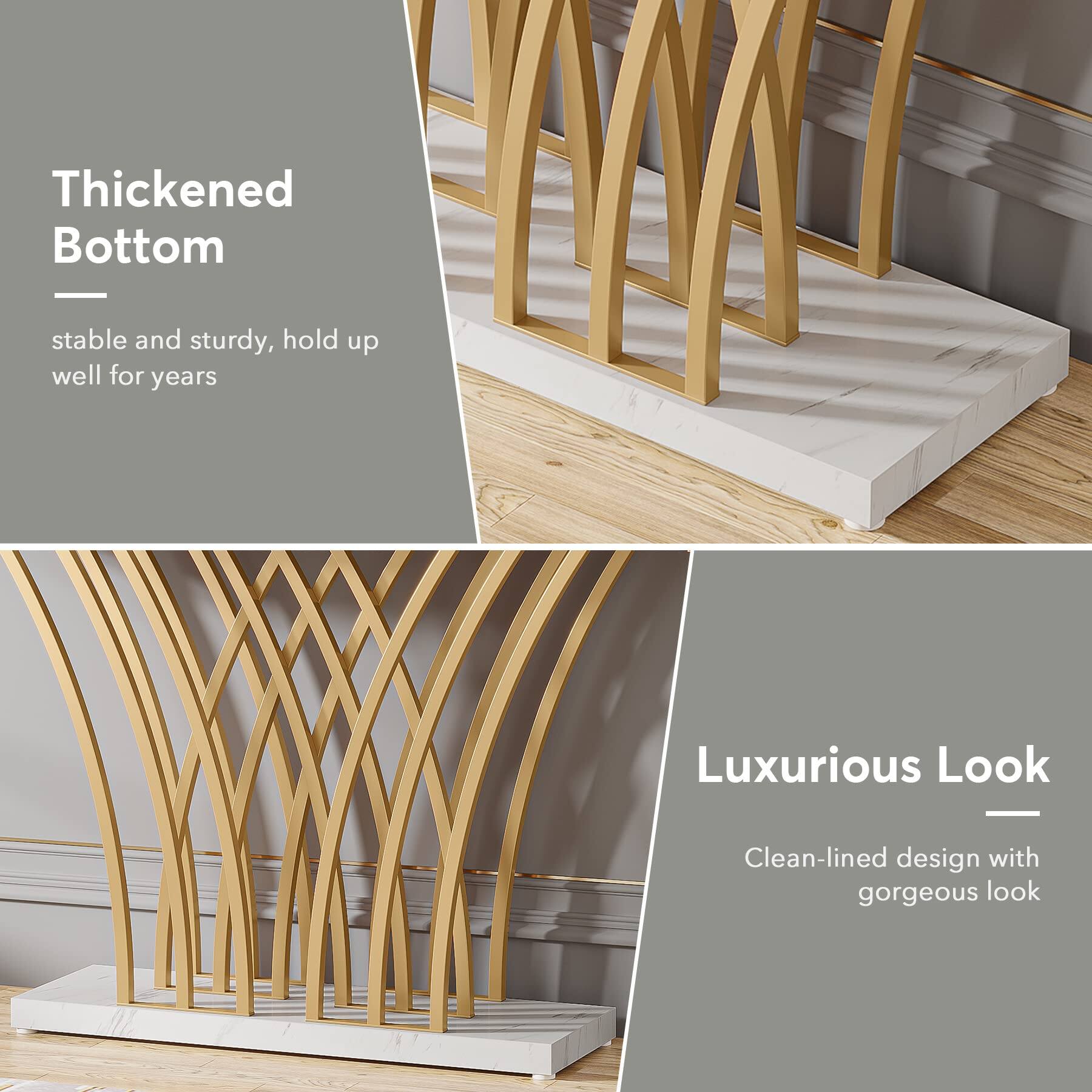 Thickened Bottom

stable and sturdy, hold up well for years

Luxurious Look

Clean-lined design with gorgeous look