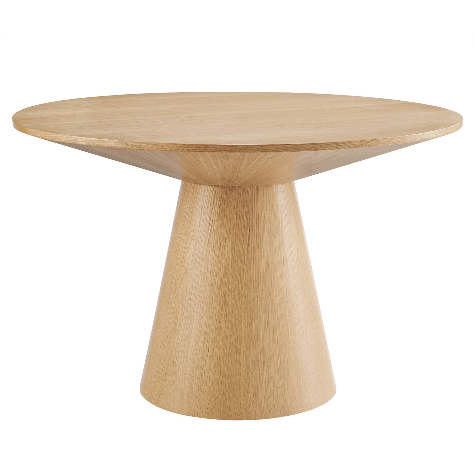 Front. Modway - Provision 47" Round Dining Table by Modway - Oak.