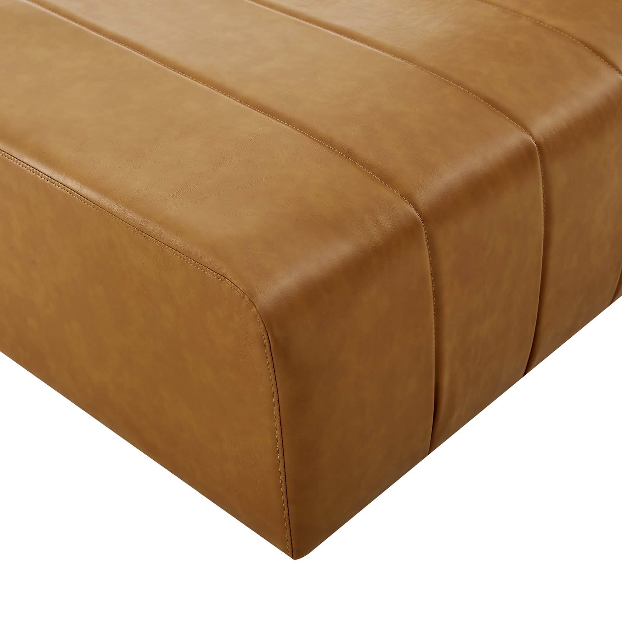 Alt View 5. Modway - Bartlett Vegan Leather Armless Chair by Modway - Tan.