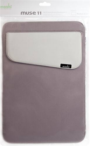 Front Standard. Moshi - Muse 11 Laptop Sleeve - Falcon Gray.