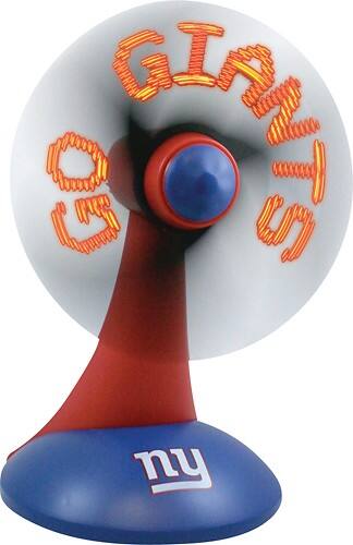 Angle Standard. Champion Treasures - New York Giants Light-Up Desk Fan.