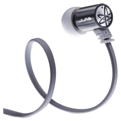 Front Standard. JLAB - JBuds J4 Earbud Headphones - Silver.