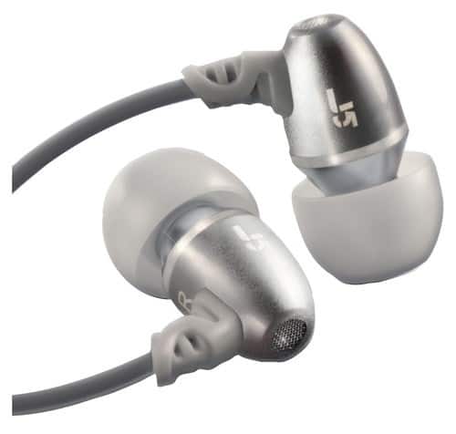 Front Standard. JLAB - JBuds J5 Earbud Headphones - Gray.