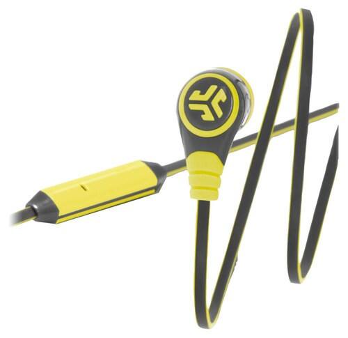 Front Standard. JLAB - Diego Earbud Headphones - Yellow/Gray.
