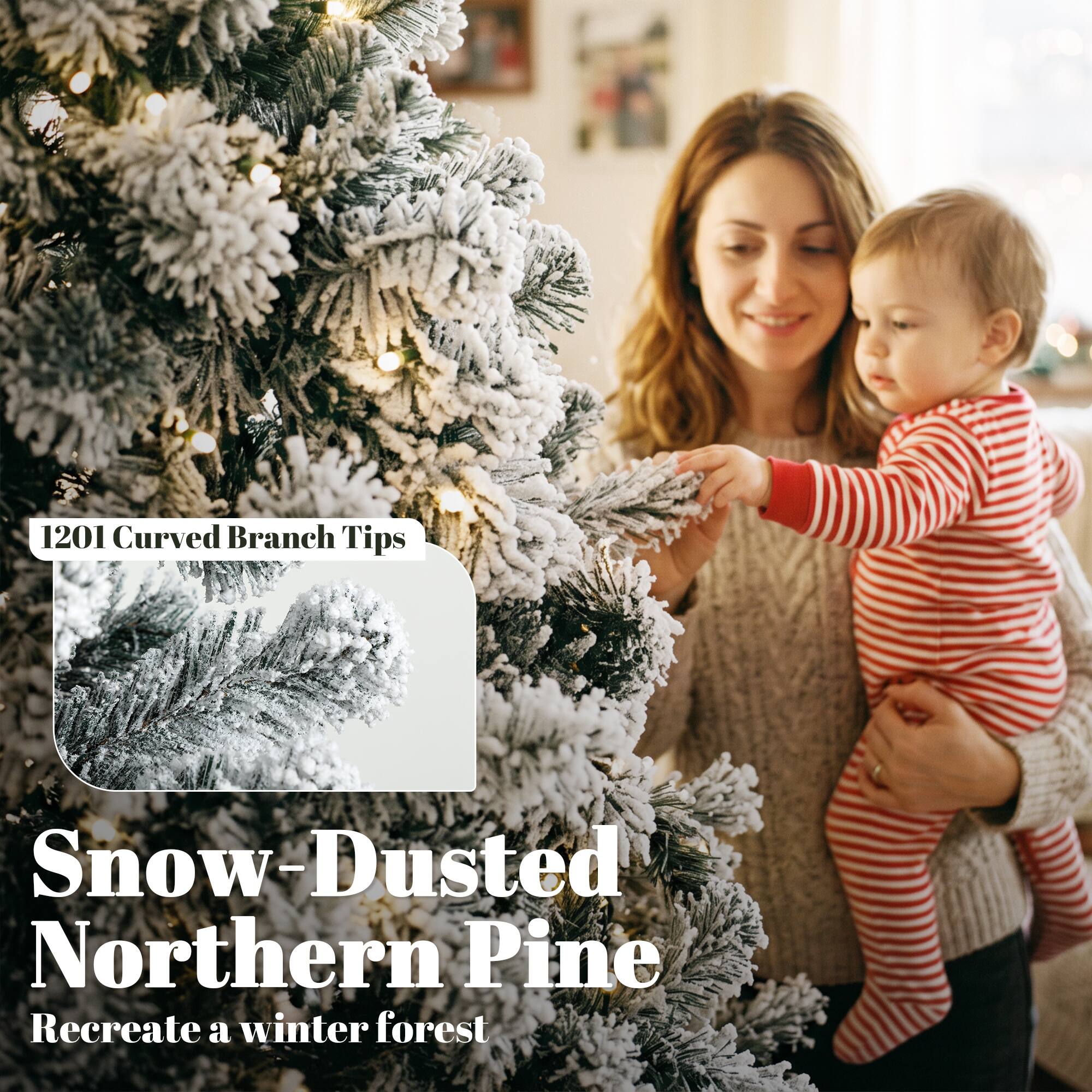1201 Curved Branch Tips

Snow-Dusted Northern Pine
Recreate a winter forest