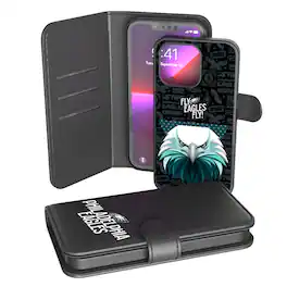 Keyscaper - NFL - Philadelphia Eagles iPhone Wallet Case - 14 - Black