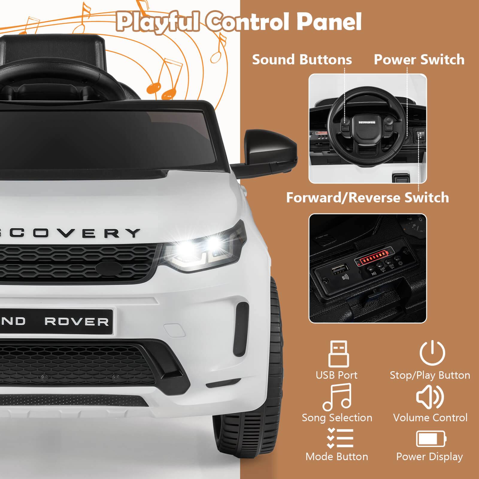 Playful Control Panel

Sound Buttons  
Power Switch  
Forward/Reverse Switch  

USB Port  
Stop/Play Button  
Song Selection  
Volume Control  
Mode Button  
Power Display