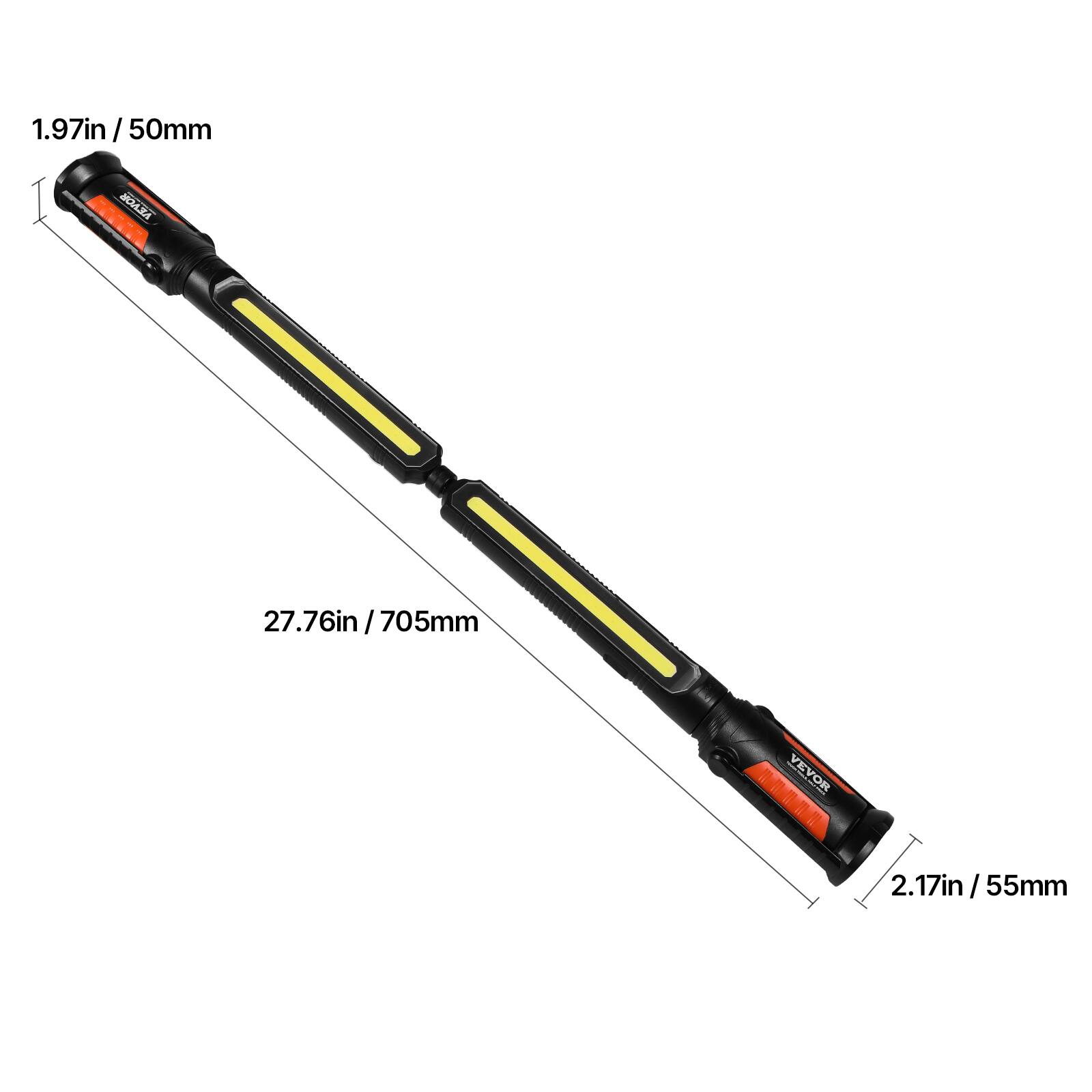 1.97in / 50mm  
27.76in / 705mm  
2.17in / 55mm