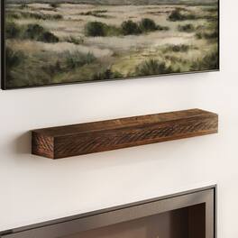 Plank+Beam - Rustic Floating Shelf/Fire Beam (48in / 1219mm) - Rustic Barnwood