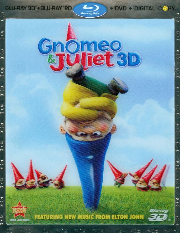  Gnomeo &amp; Juliet 3D [3 Discs] [Includes Digital Copy] [3D] [Blu-ray/DVD] [Blu-ray/Blu-ray 3D/DVD] [2011]