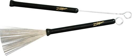 Front Standard. Zildjian - Professional Wire Brushes Retractable - Black/Gray.