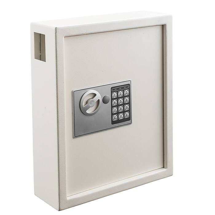 Alt View 1. AdirOffice - Steel Digital Key Cabinet, 40-Key Capacity with Programmable Lock - White.