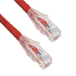 Sanoxy - Cables and Adapters; 0.5ft Cat6 550 MHz UTP Ethernet Network Patch Cable with Clear Snagless Boot - Red