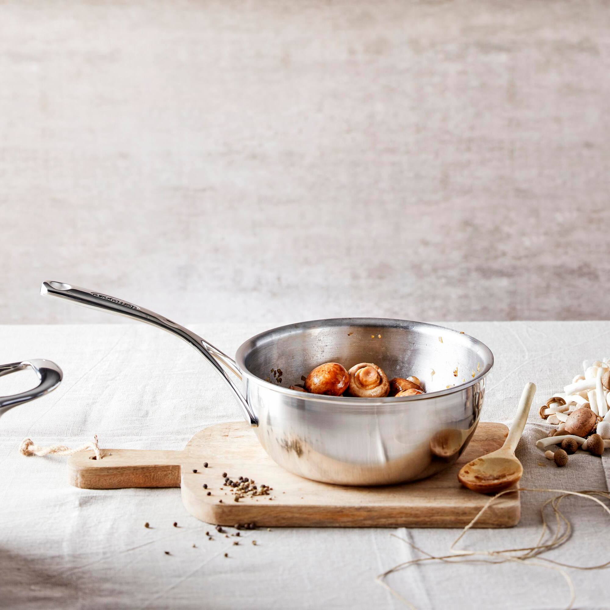 Alt View 1. Demeyere - Demeyere Atlantis Proline 7 2.1-qt Stainless Steel Saucier - Stainless Steel.