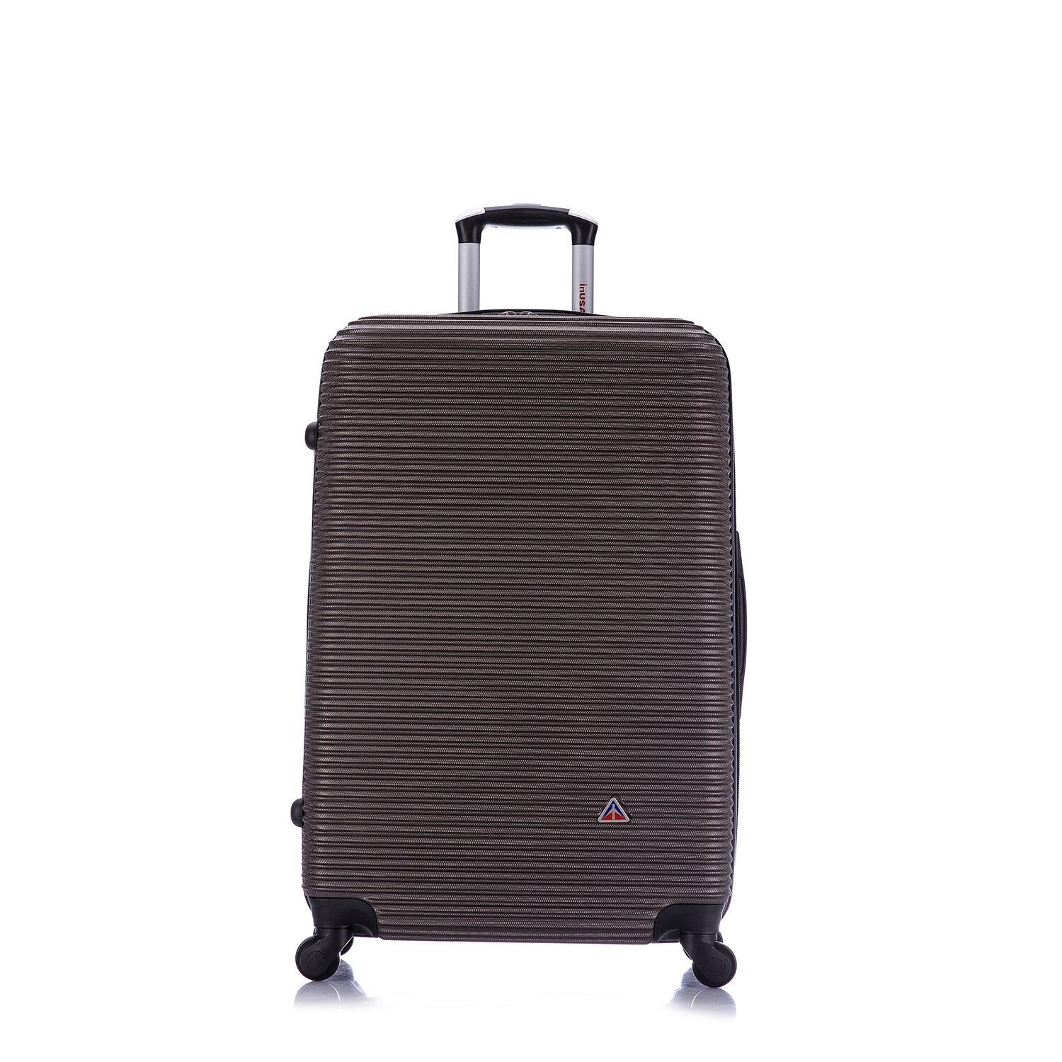 Angle. InUSA - Royal lightweight hardside Spinner Luggage 28" - BROWN.