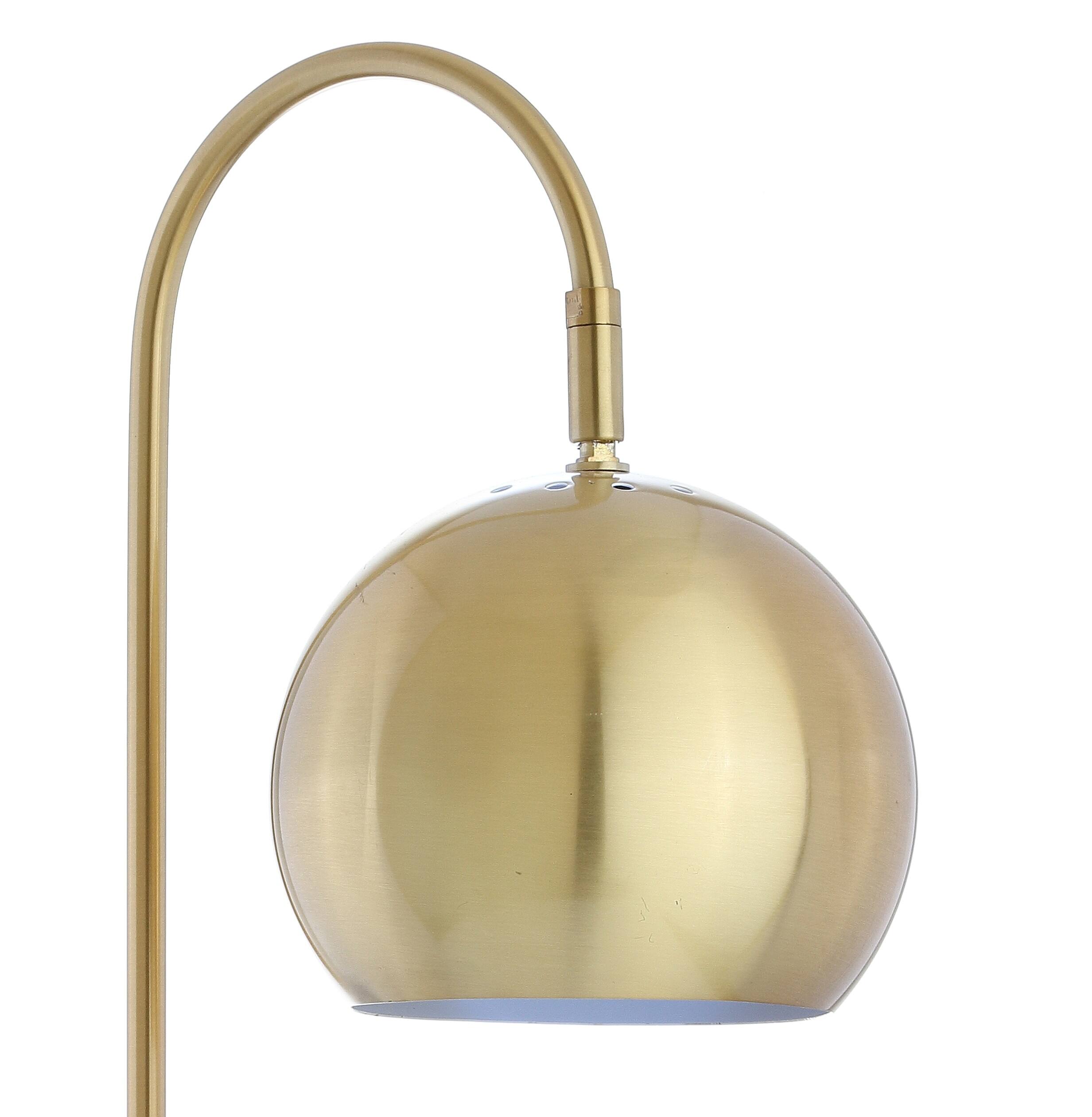 Alt View 4. Jonathan Y - Stephen 23.5" Metal/Marble LED Table Lamp, Brass Gold/White - Brass Gold/White.
