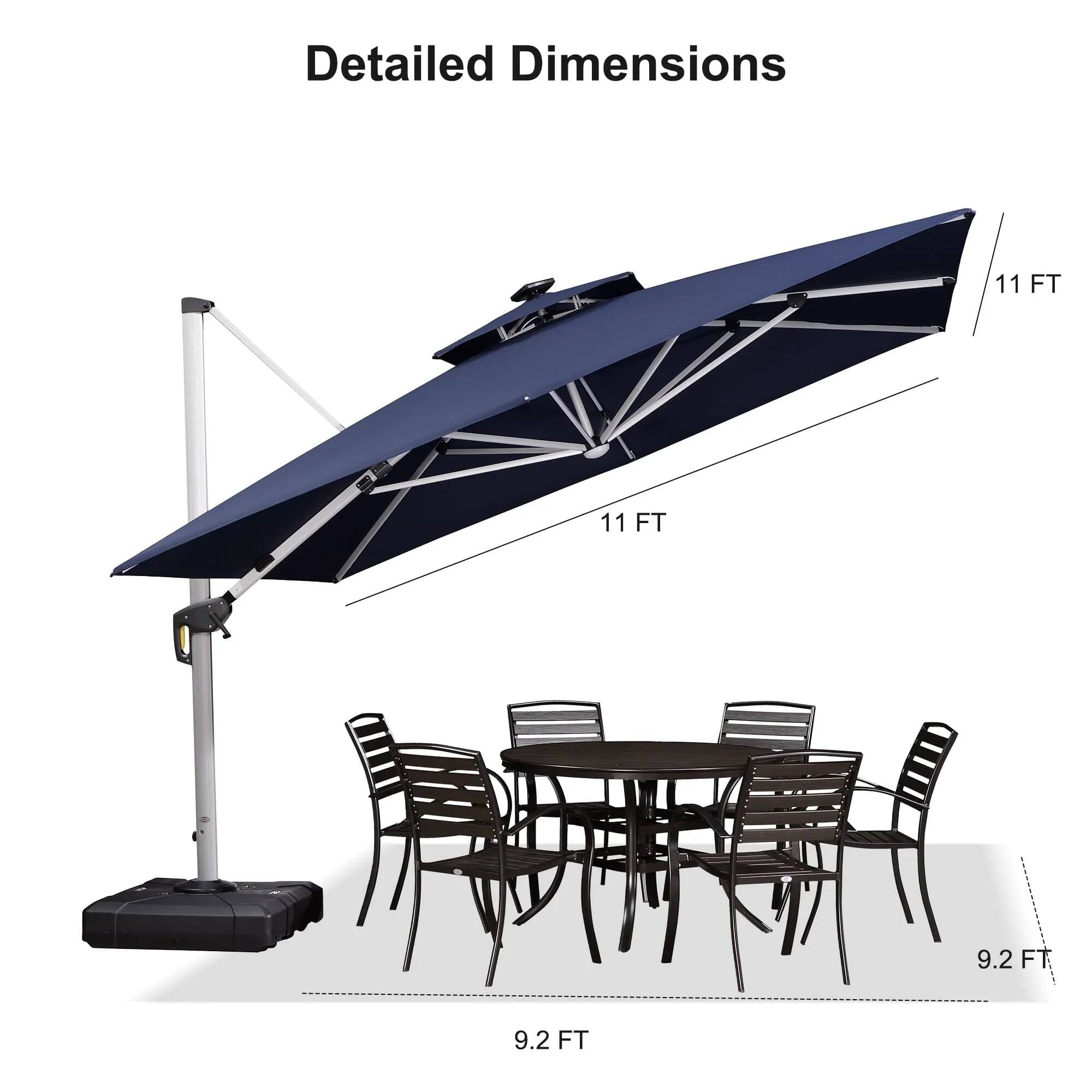 Detailed Dimensions  
11 FT  
11 FT  
9.2 FT  
9.2 FT
