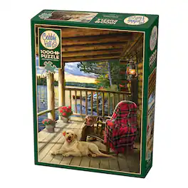 Outset Media - Outset Media: Cobble Hill 1000 Piece Puzzle: Cabin Porch - Reference Poster Included