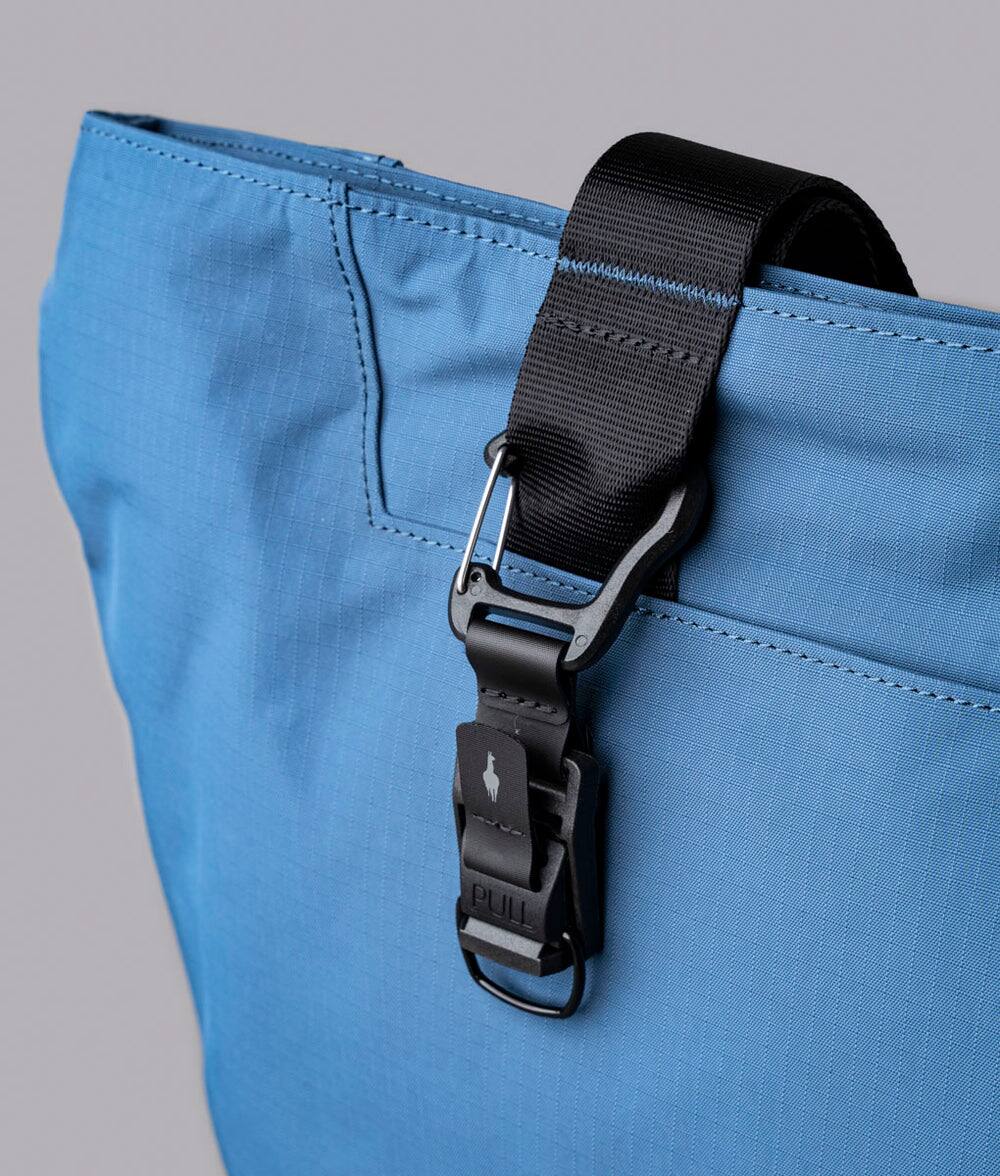 Alt View 6. ALPAKA - Elements Tote 20L Laptop Tote Bag with Padded 16" Sleeve,Open Top with Magnetic Closure - Blue Axoflux 210D.