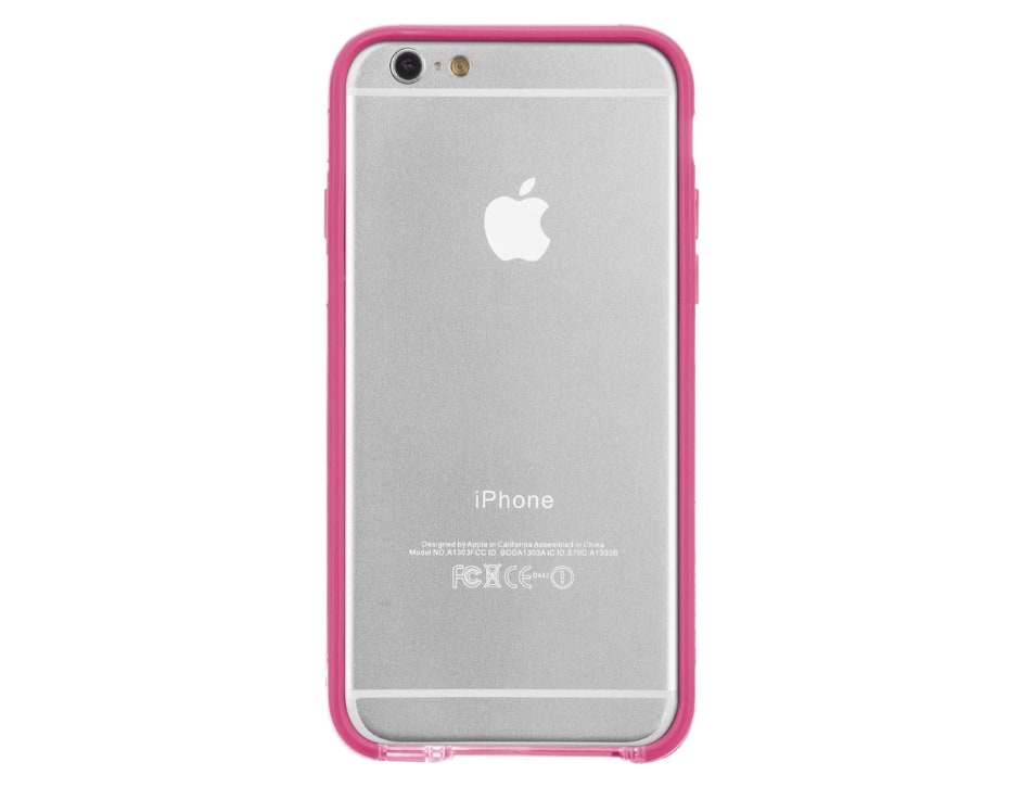 Case-Mate - iPhone 6 Tough Frame Clear & Pink - Clear/Pink