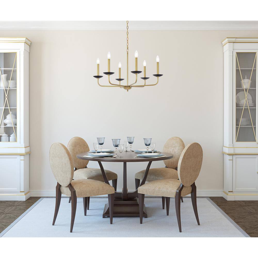 Left. Living District - Cohen 30 inch pendant in black and brass - Black And Brass.