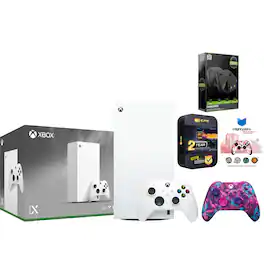 Xbox Series X 1TB Digital Console with Extra Controller, Charge Dock, MightySkins Code and 2 Year Warranty - Heart