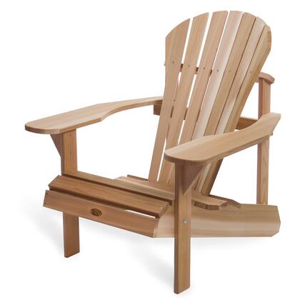 Front. All Things Cedar - All Things Cedar Athena Adirondack Cedar Outdoor Patio Chair with Wide Arm Rest - Brown.