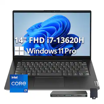 Lenovo - Upgraded - V14 G4 14" FHD 2025 Laptop Intel Core i7-13620H 16GB RAM 512GB SSD for Home and Business - Win 11 Pro - Black