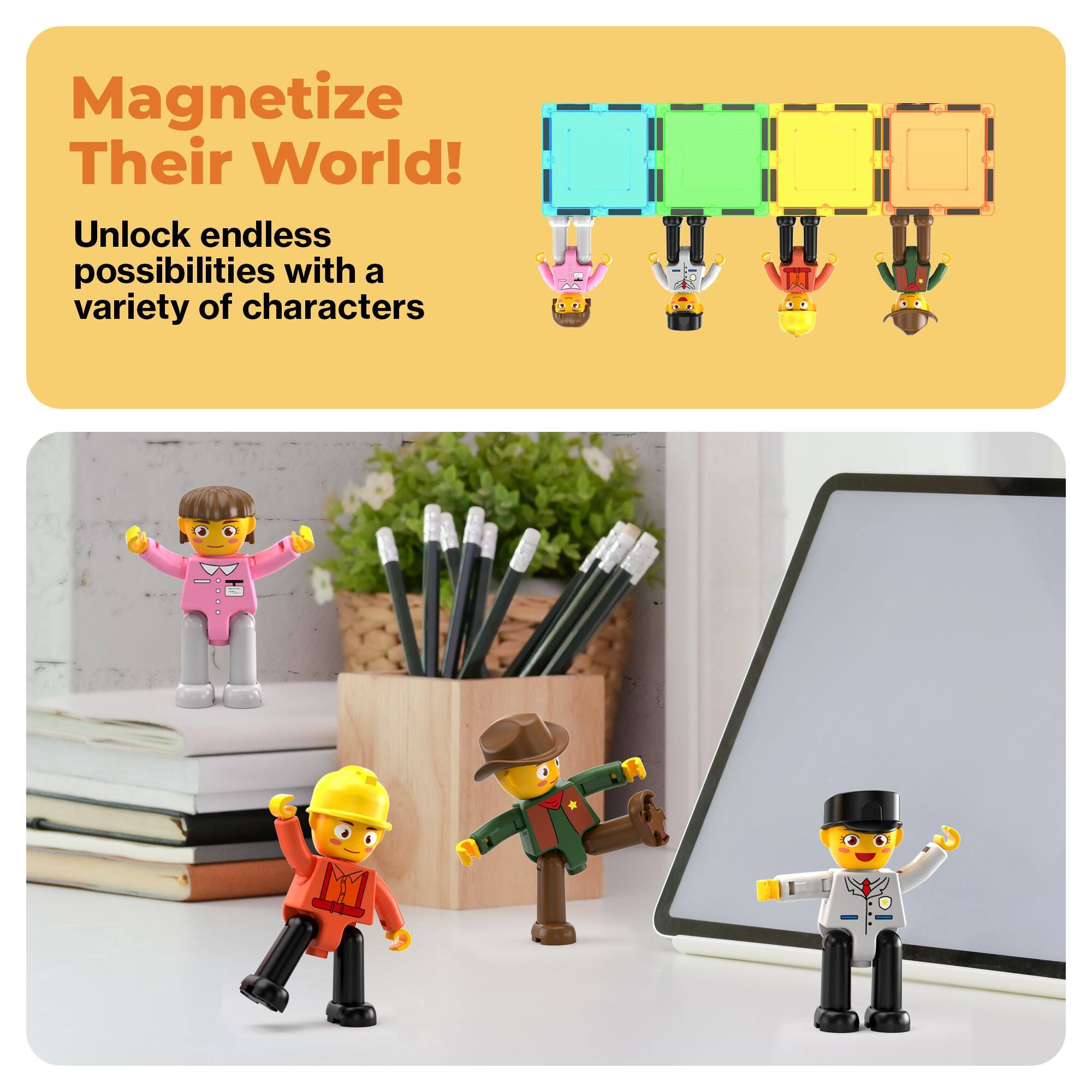 Magnetize Their World!  
Unlock endless possibilities with a variety of characters