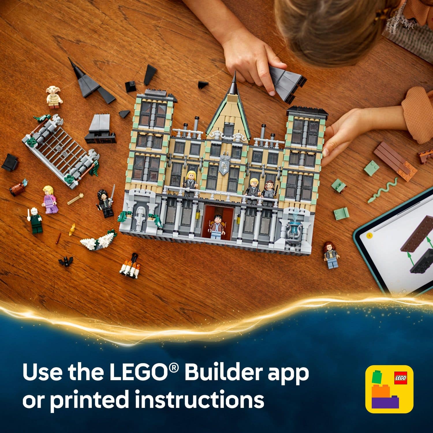 Use the LEGO Builder app or printed instructions.