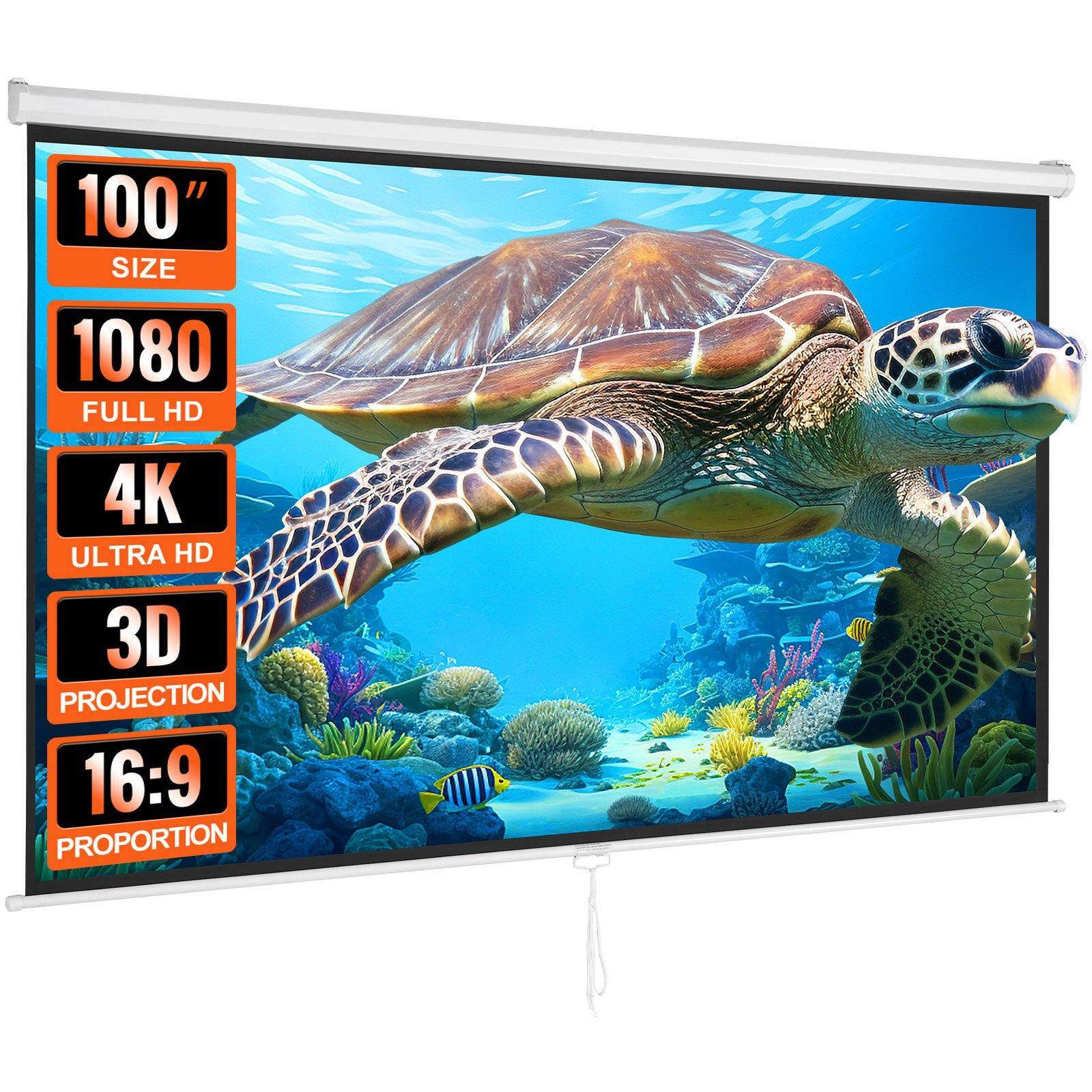100" SIZE
1080 FULL HD
4K ULTRA HD
3D PROJECTION
16:9 PROPORTION