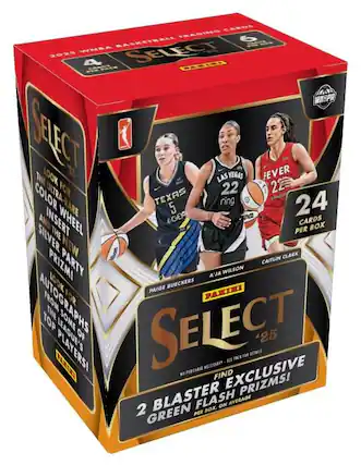 CARDS TRADING 6 BASKETS ALL WNBA SELECT 2025 4 For WB SELECT LOOK 23 VEGAS FEVER THE LAS FOR 22 2 COLOR ULTRA-RARE TEXAS ring 24 5 GEM CARDS AND INSERT PER BOX SILVER THE NEW CLARK PARTY CAITLIN A'JA WILSON LOOK PAIGE BUECKERS AUTOGRAPHS FROM THE SOME TOP PLAYERS! LEAGUE'S OF '25 FBR DETAILS SEE PACK PART NO PURCHASE NECESSARY FIND EXCLUSIVE BLASTER PRIZMS! 2 FLASH BOX, ON AVERAGE GREEN PER
