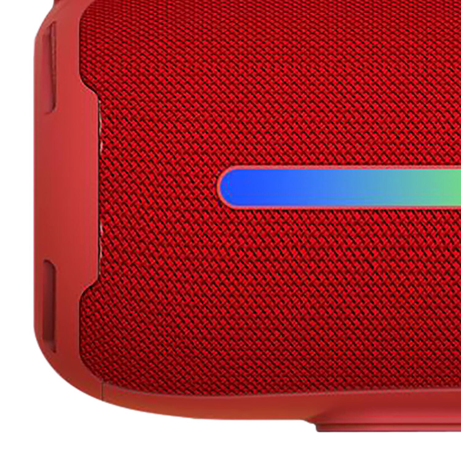 Back. RCA - 20W Bluetooth Speaker with TWS, RGB Lights, USB/microSD, Aux, FM, 6 Hr Play Time - Red.