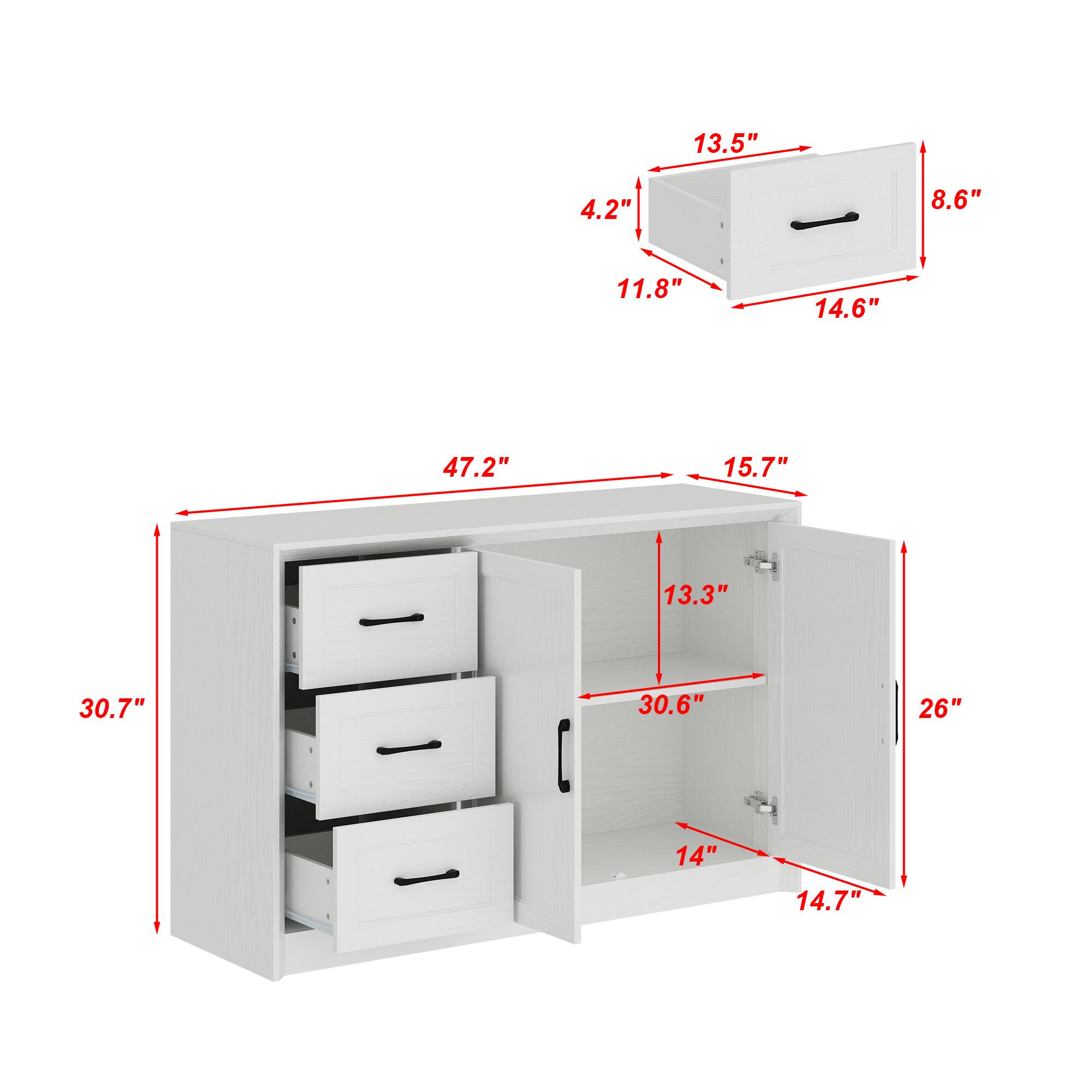 - 13.5"
- 4.2"
- 8.6"
- 11.8"
- 14.6"
- 47.2"
- 15.7"
- 13.3"
- 30.7"
- 30.6"
- 26"
- 14"
- 14.7"
