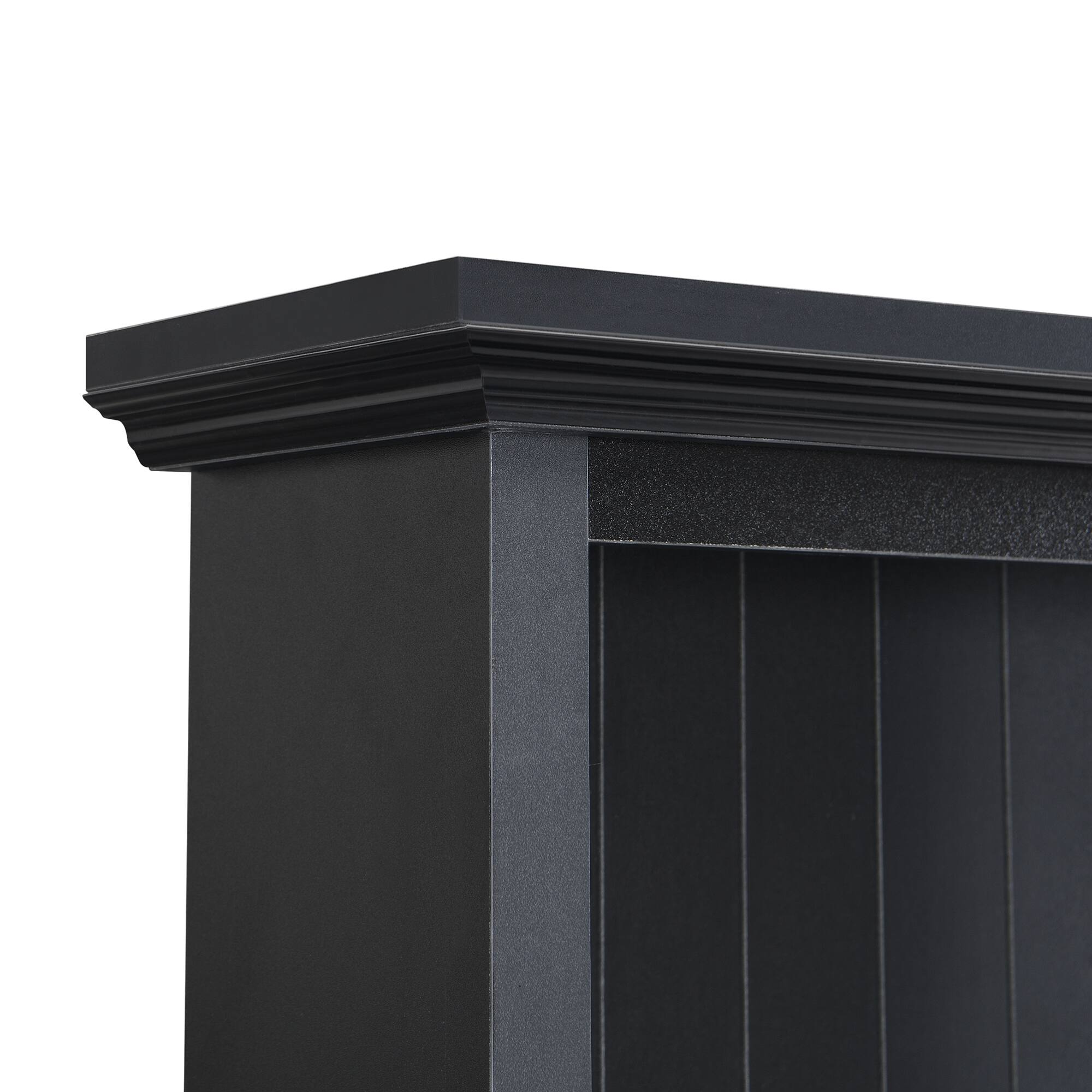 Alt View 10. GOODSILO - 4-in-1 Farmhouse Entryway Hall Tree with Bench, Storage Drawers, and Coat Hooks for Organized Mudroom Space - Black+Dark Walnut.