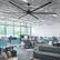 Angle. Breezary - 120 Inch Large12ft HVLS Industrial Ceiling Fan, DC Motor, Aluminum Blades, Downrod Mount, High Airflow, Commercial Grade - 120-in Black / 6-Blade.