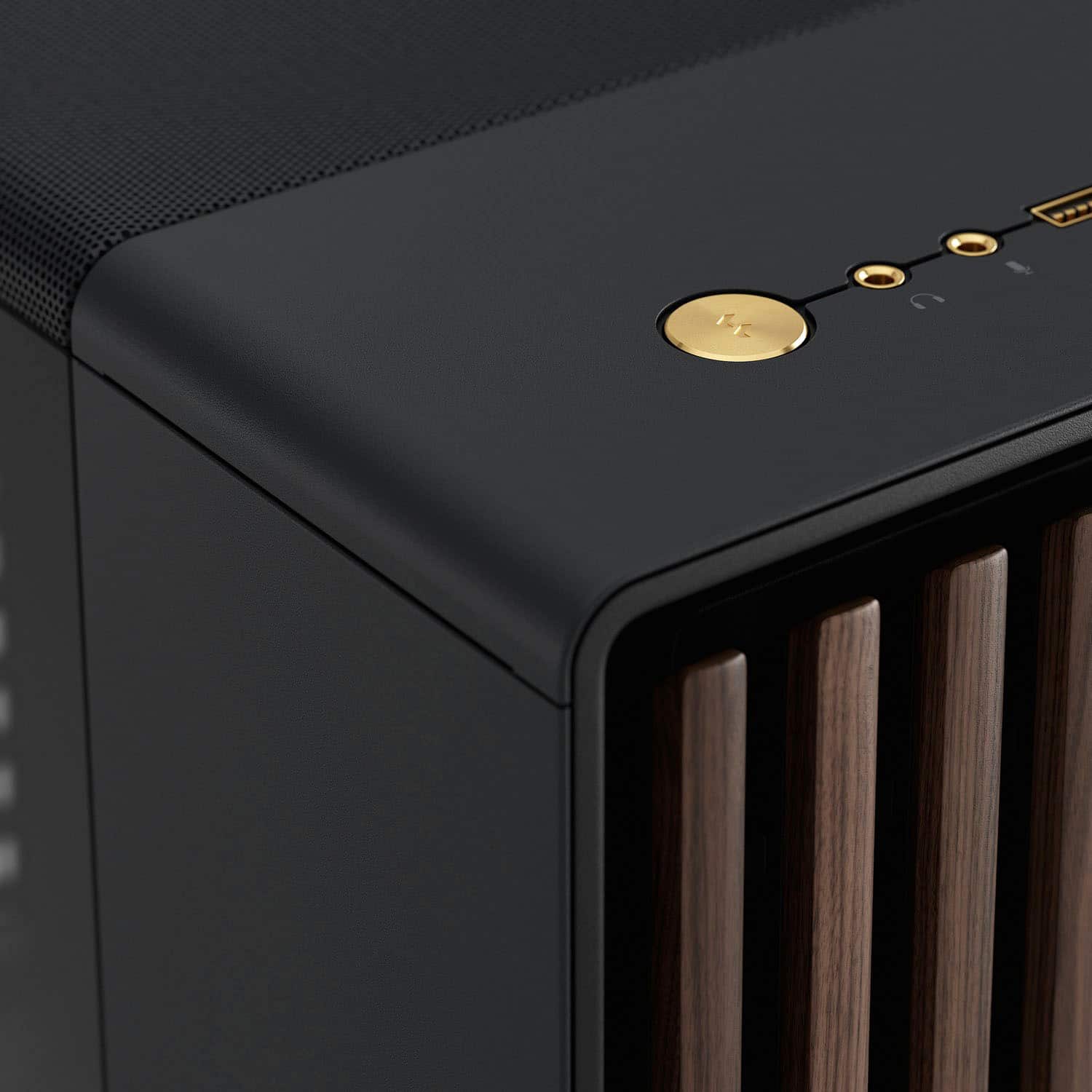 Alt View 29. Fractal Design - North XL Charcoal Black Chassis with Walnut Front and Dark Tinted G Side Panel Mid-Tower PC Case - Black.