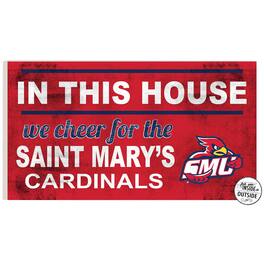 Jardine - St. Mary's Cardinals 11'' x 20'' Indoor/Outdoor In This House Sign - Red