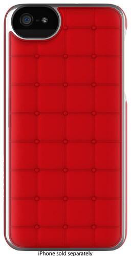 Front. ADOPTED - Cushion Wrap Case for Apple® iPhone® 5 and 5s - Scarlet/Silver.