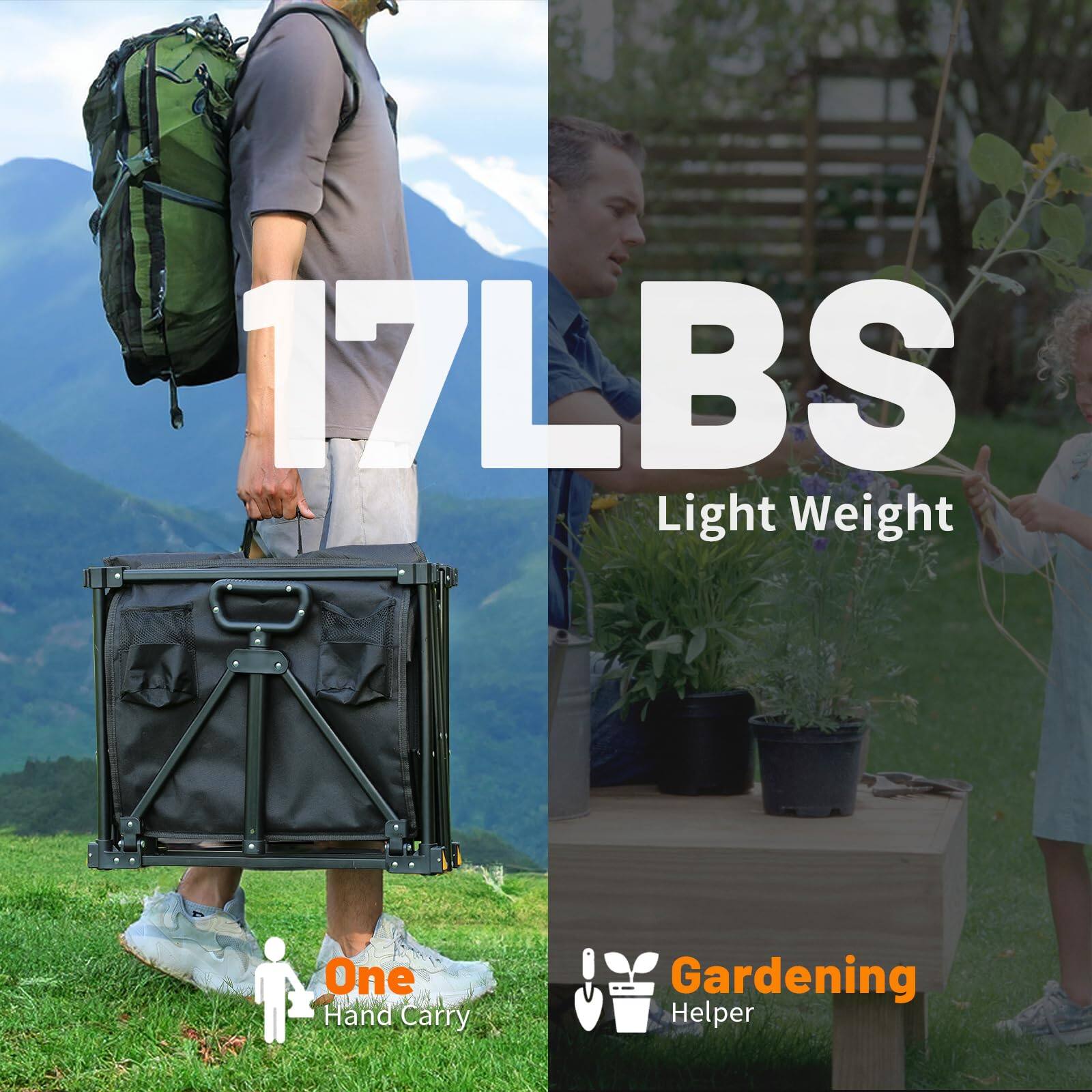 17 LBS Light Weight One Hand Carry Gardening Helper