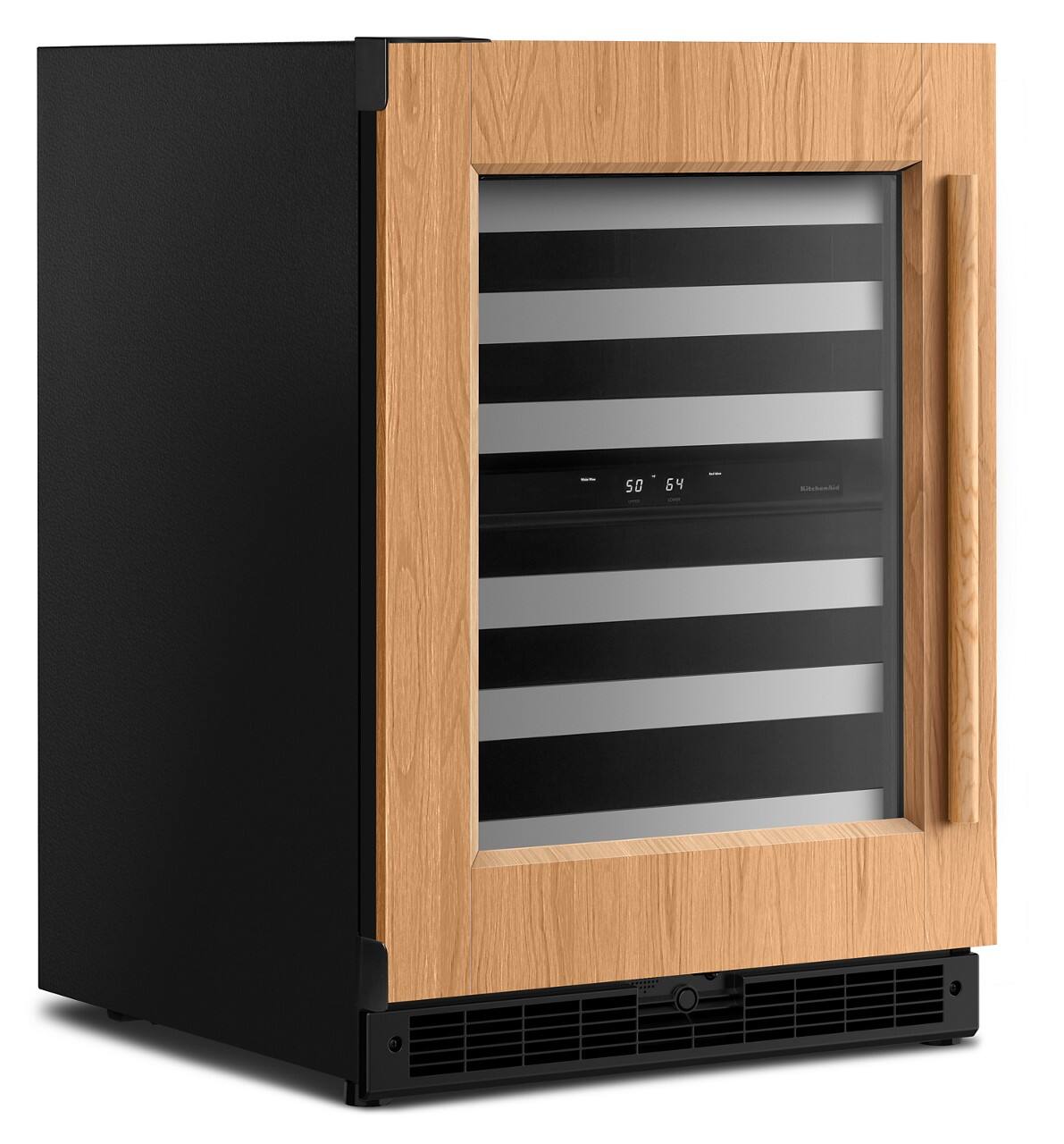 Angle. KitchenAid - 46-Bottle Wine Cellar - Panel Ready.